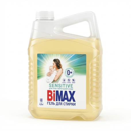 Гель для стирки BiMAX для чувствительной кожи, 4800 гр