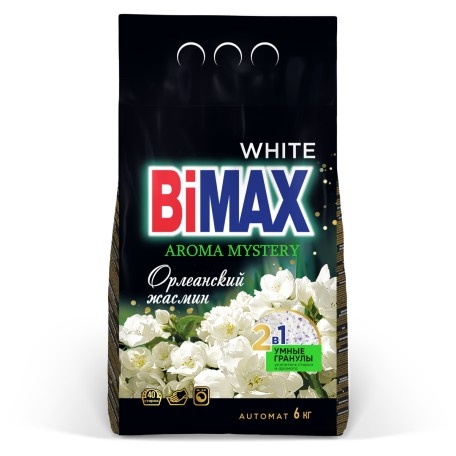 Стиральный порошок BiMax White Орлеанский жасмин Automat 6000г