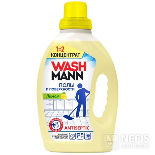 Средство для мытья полов WashMann "Лимон" 1500 мл