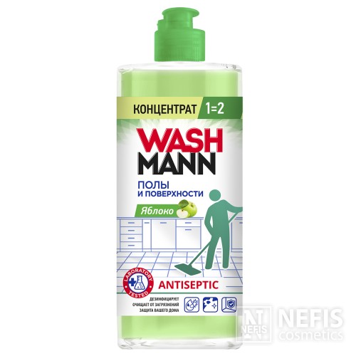 Средство для мытья полов WashMann "Яблоко" 1000 мл