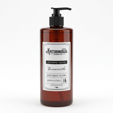 Жидкое мыло Заводъ Братьевъ Крестовниковыхъ Блаженство 1000г