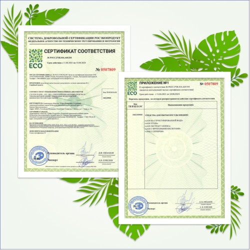 Eco гель для посуды AOS с Фруктовыми кислотами detox, 4800 гр