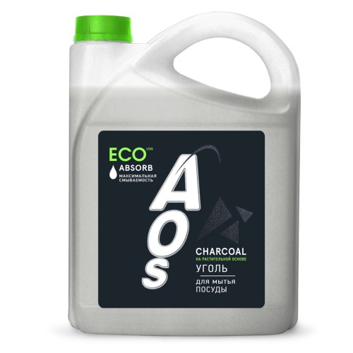 Eco гель для посуды AOS Уголь Absorb, 4800 гр