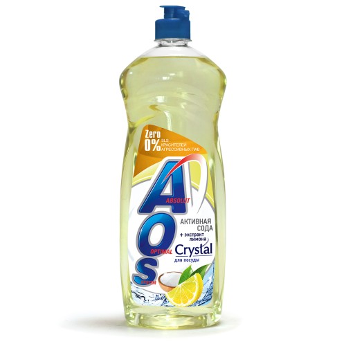 Средство для посуды AOS Crystal "Активная сода + Экстракт лимона" 900 гр