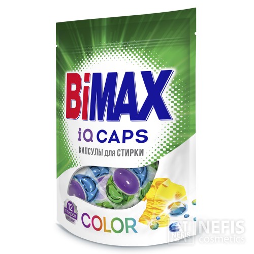 Капсулы для стирки BiMax Color doy-pack, 12 шт