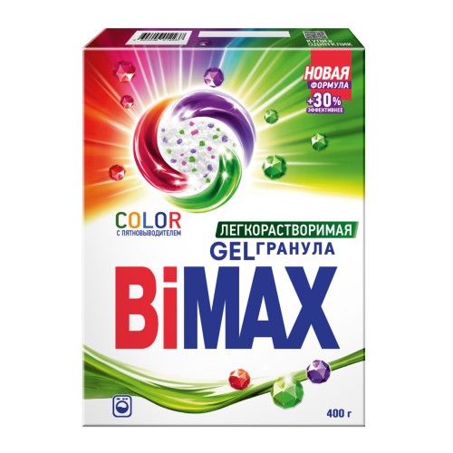 Стиральный порошок BiMax Color Automat, без фосфатов и хлора, 400 гр