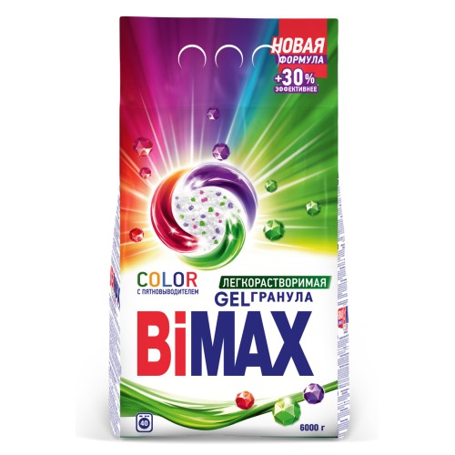 Стиральный порошок BiMax Color Automat в м/у, 6000 гр