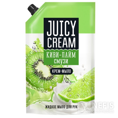 Жидкое крем-мыло "Juicy Cream Киви-Лайм смузи" дой-пак 1000 гр