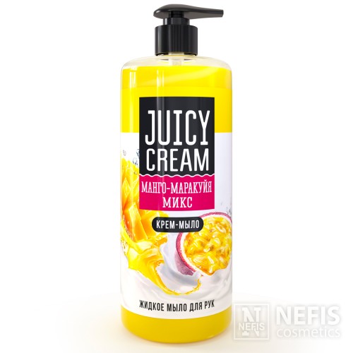 Жидкое крем-мыло "Juicy Cream Манго-Маракуйя микс" с дозатором 100 гр