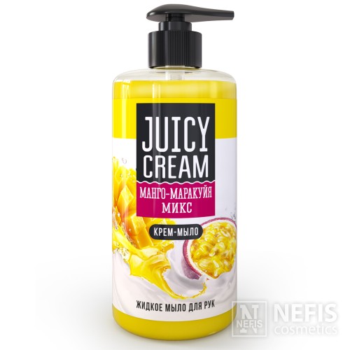 Жидкое крем-мыло "Juicy Cream Манго-Маракуйя микс" с дозатором 500 гр