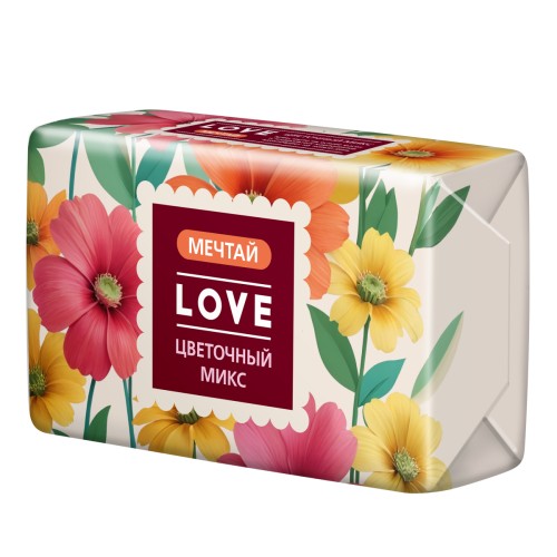 Крем-мыло Love Цветочный микс, 180 гр