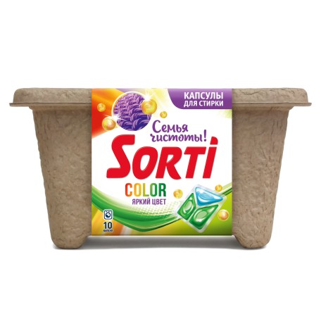 Капсулы для стирки Sotri Color 10 шт 130гр в картоне