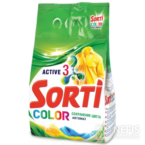 Стиральный порошок Sorti Color Автомат в м/у, 1500 гр