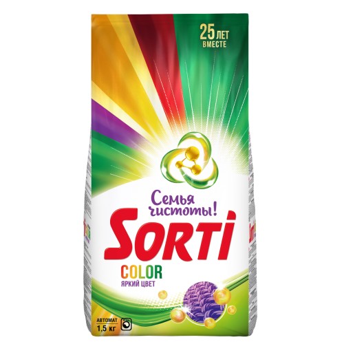 Стиральный порошок Sorti Color Автомат в м/у, 1500 гр