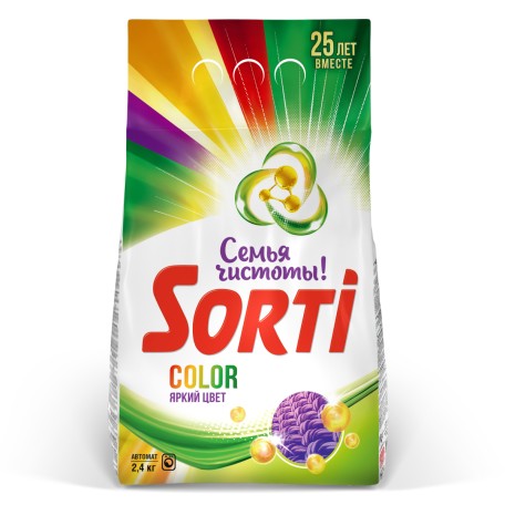 Стиральный порошок Sorti Color Автомат в м/у, 2400 гр