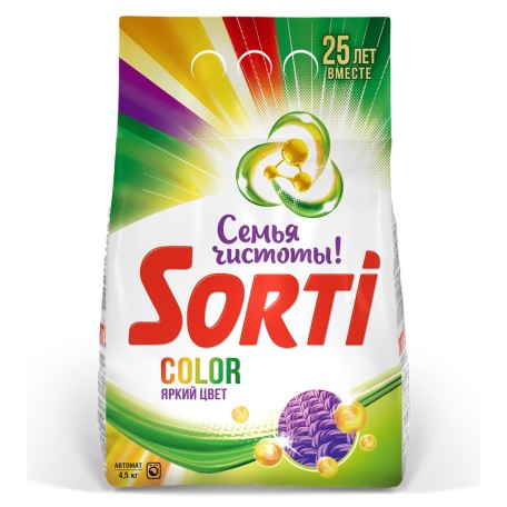 Стиральный порошок Sorti Color Автомат в м/у, 4500 гр