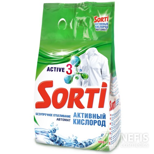 Стиральный порошок Sorti "Активный кислород" Автомат в м/у 6000 гр