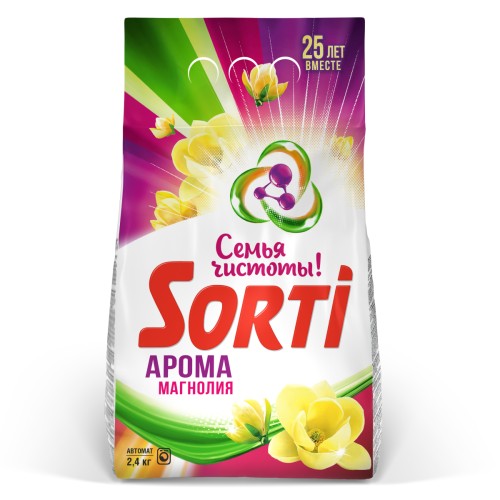 Стиральный порошок Sorti Арома магнолия Автомат в м/у, 2400 гр