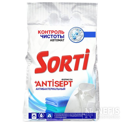 Стиральный порошок Sorti Контроль чистоты Автомат в м/у, 2400 гр