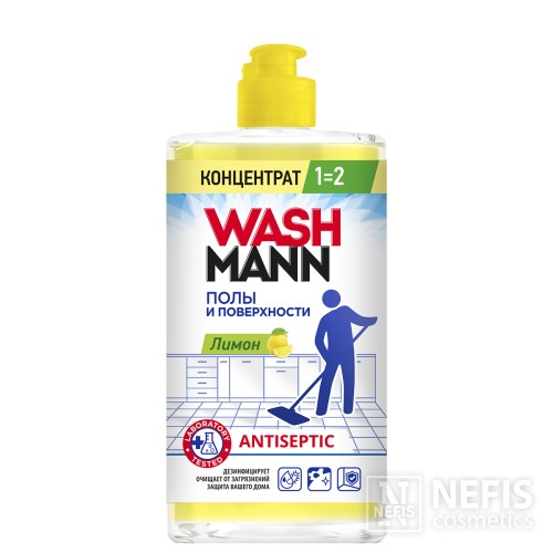 Средство для мытья полов WashMann "Лимон" 650 мл