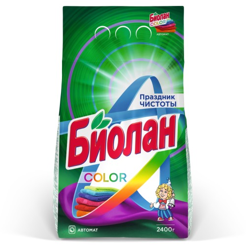 Стиральный порошок Биолан Color Автомат для цветных тканей, 2400 гр