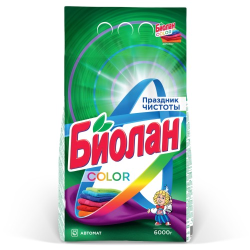 Стиральный порошок Биолан Color Автомат в м/у, 6000 гр