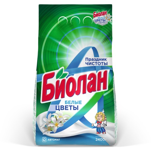 Стиральный порошок Биолан Белые цветы Автомат, 2400 гр