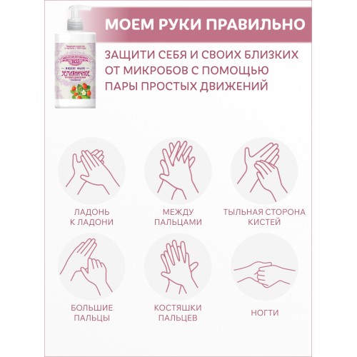 Жидкое мыло ЗБК Традиционное Земляничное, 450 гр