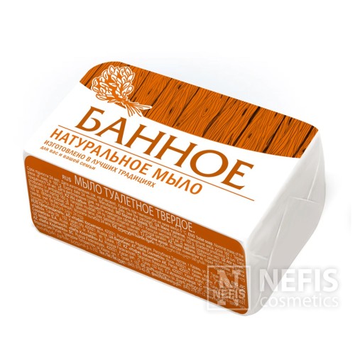 Натуральное мыло Одинарное Банное в бумажной упаковке, 160 гр