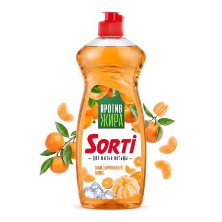 Гель для посуды Sorti Мандариновый микс, 900 гр